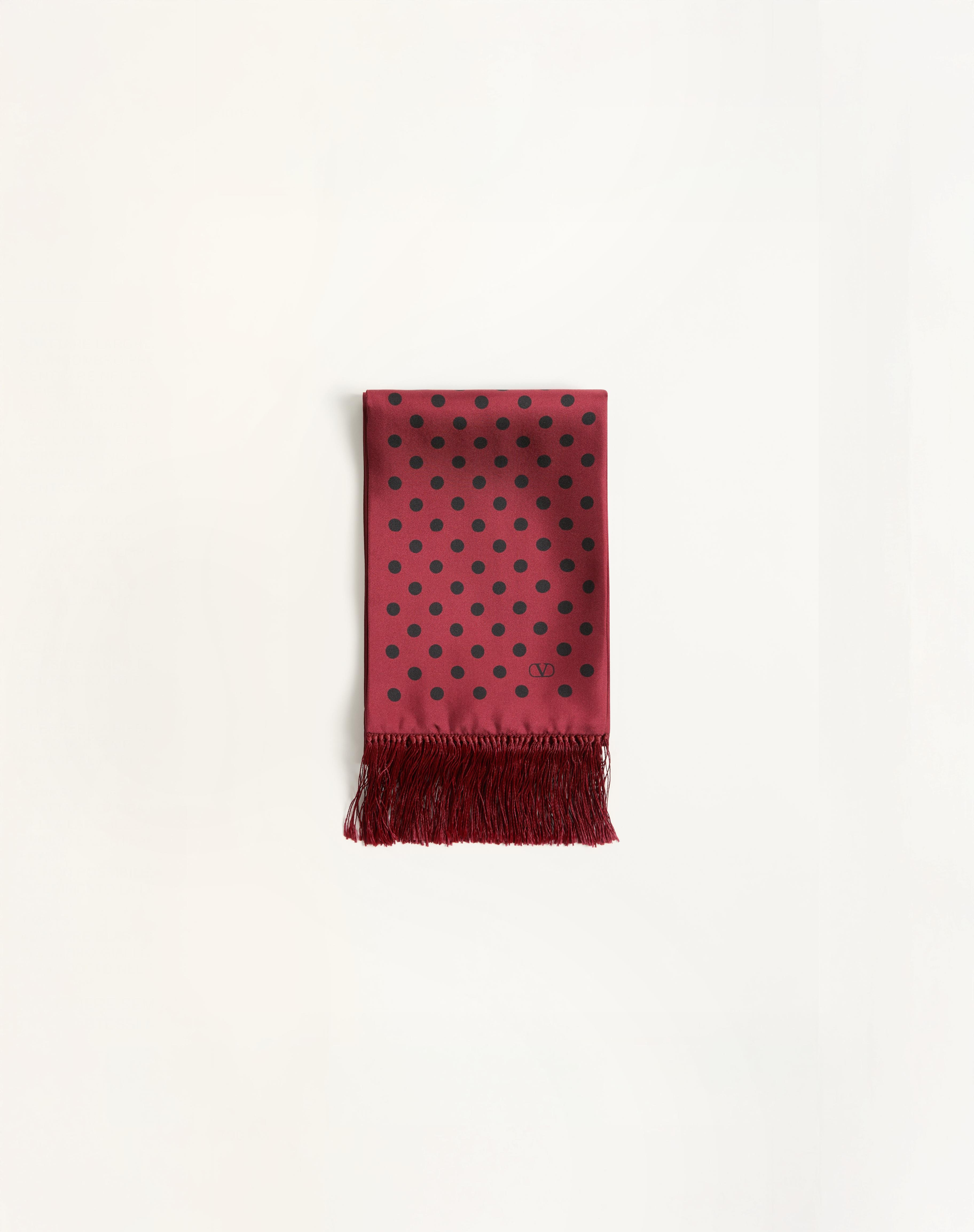 PLUSDEPOIS SILK BANDEAU SCARF WITH FRINGE - 4