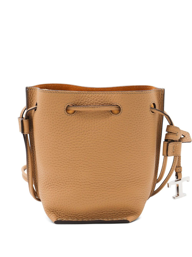 Tod's leather drawstring bucket bag outlook