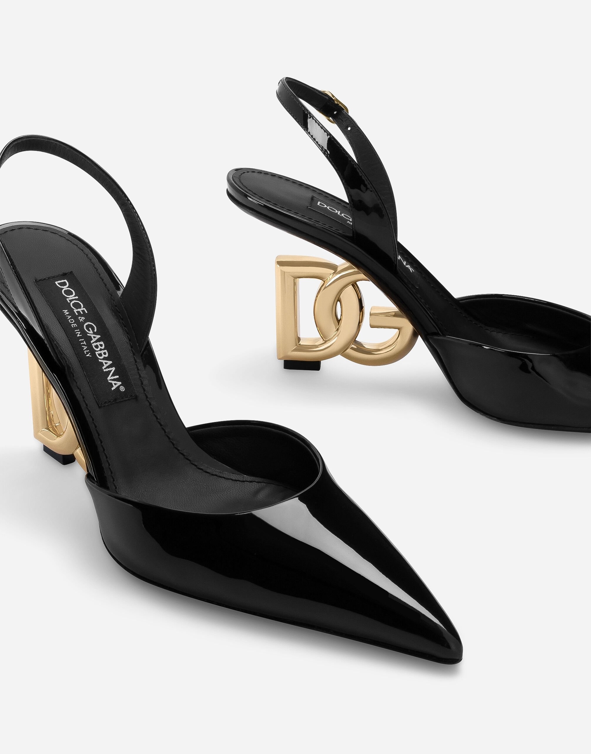 Patent leather slingbacks - 5