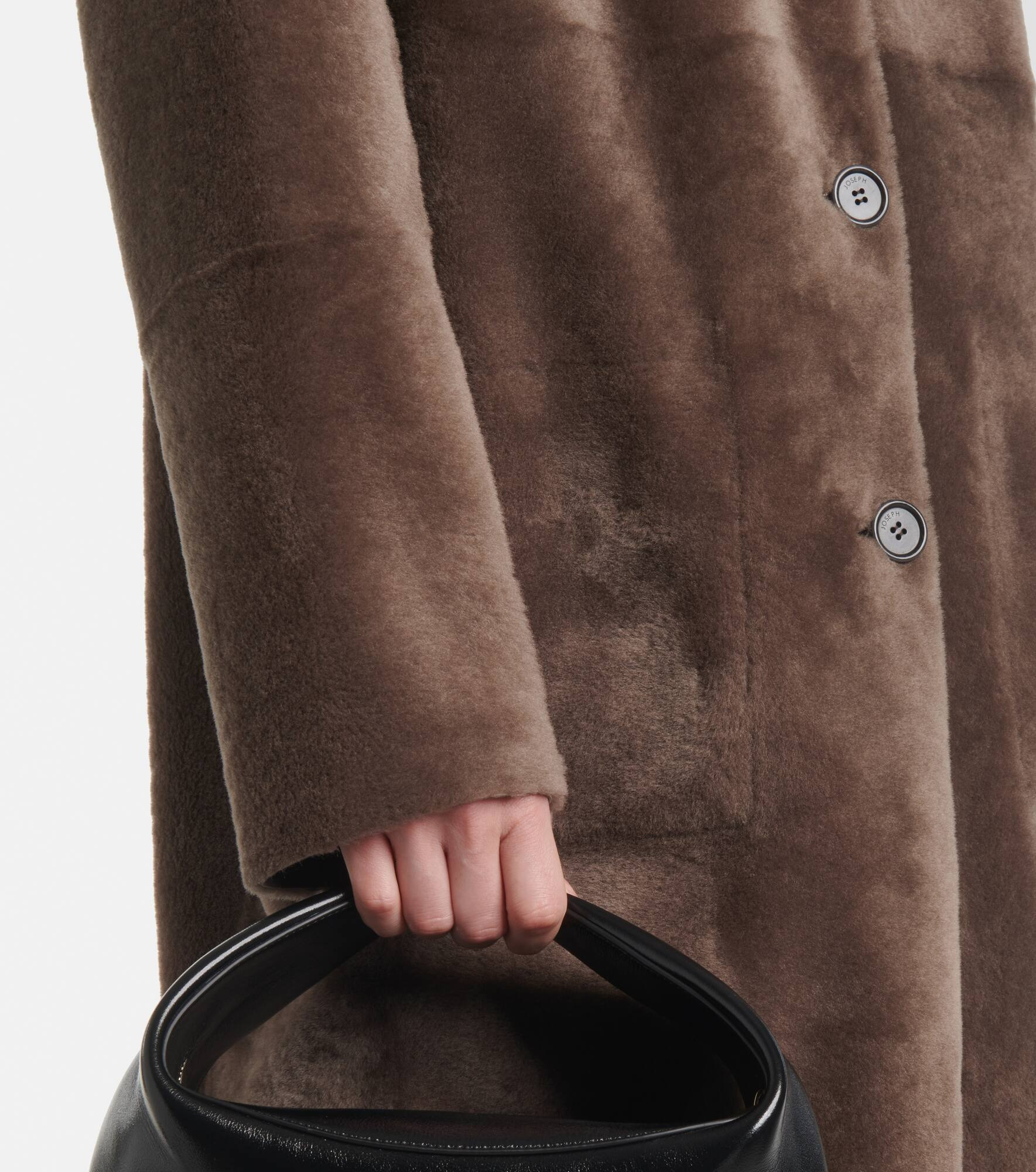 Reversible shearling and leather coat - 5