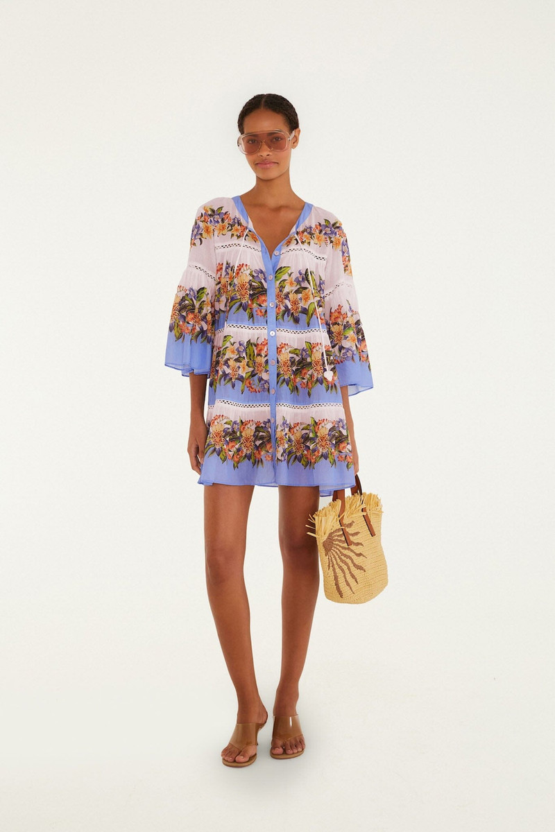 FARM RIO Light Blush Hilo Stripes Mini Dress outlook