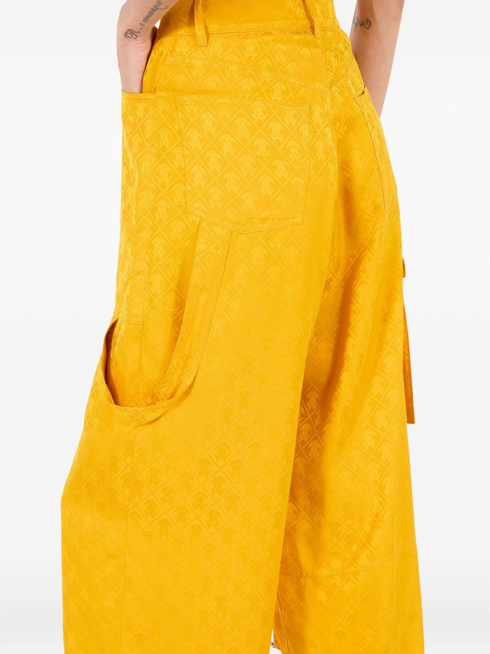 patterned cargo trousers - 6