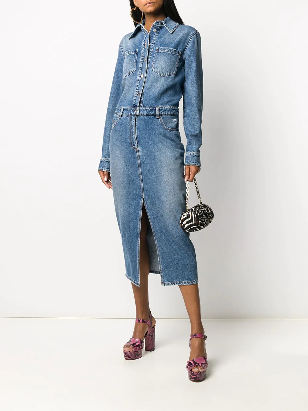 denim shirt dress - 2