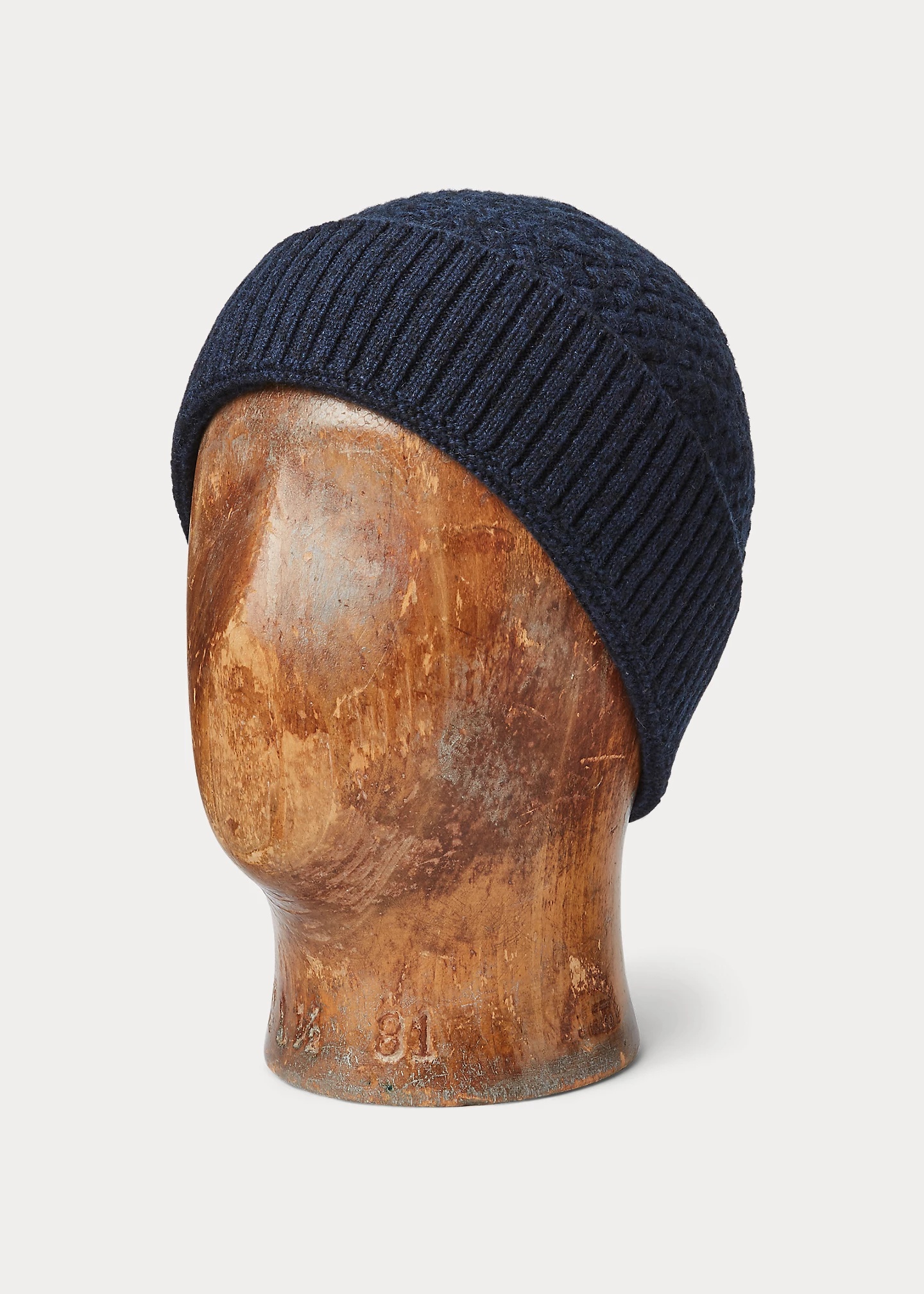 Basket-Weave Cashmere Watch Cap - 1