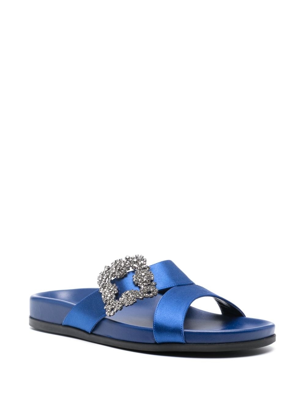 Chilanghi buckled satin slippers - 2