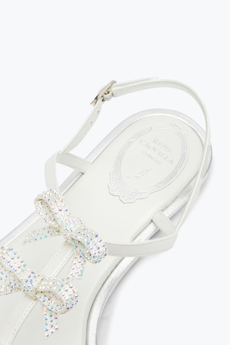 Caterina White Thong Sandal 10 5