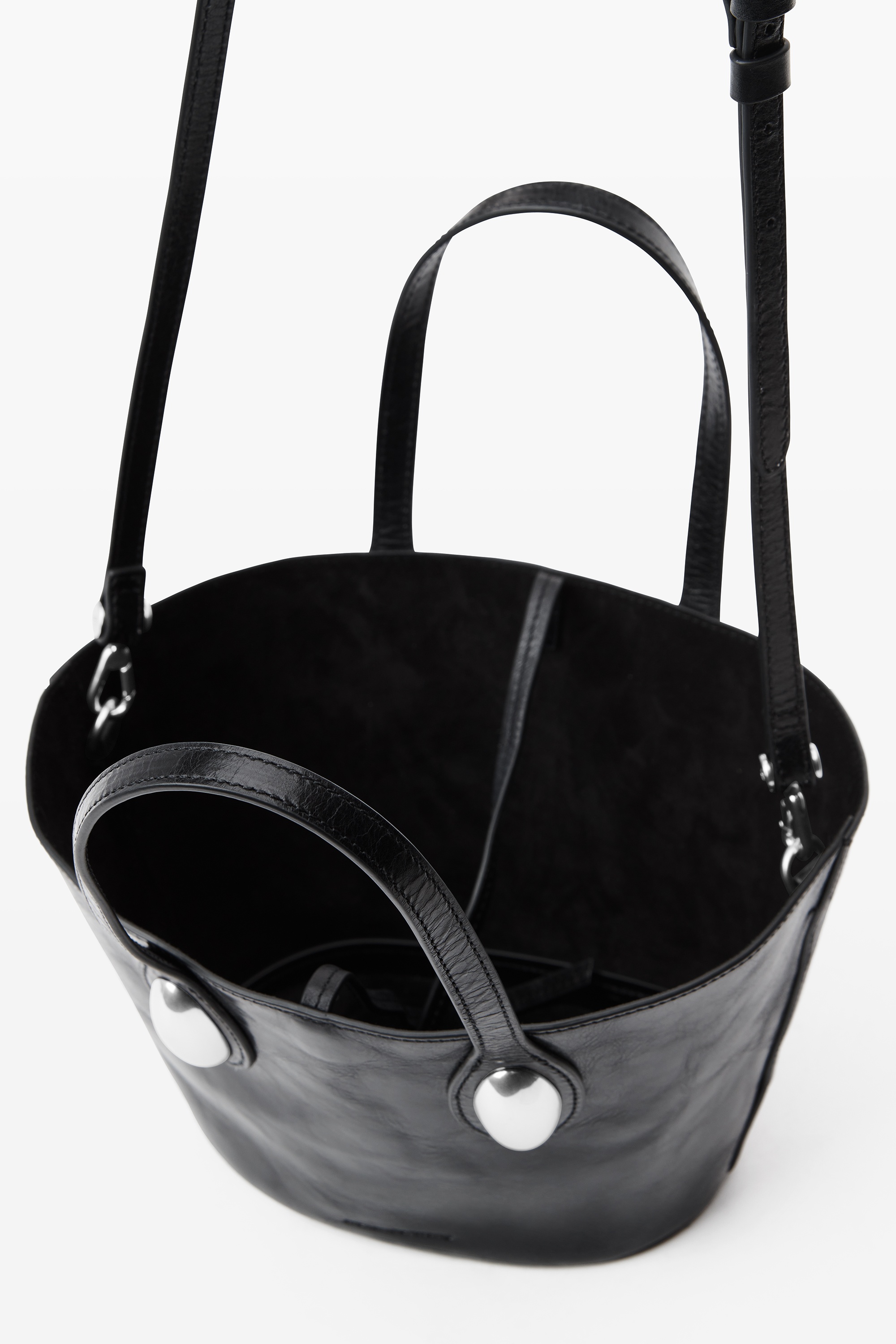 Dome Small Tote in Crackle Patent Leather - 6