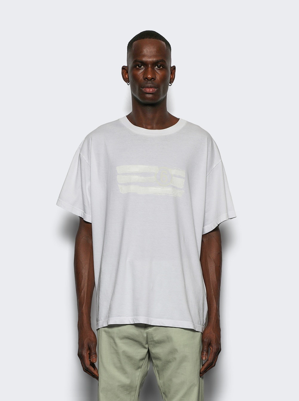 ■MM6 Maison Margiela■ Cotton Short Sleeve T-Shirt White S5 MM6 Maison Margiela - Short-sleeve T-shirt | HBX - Globally