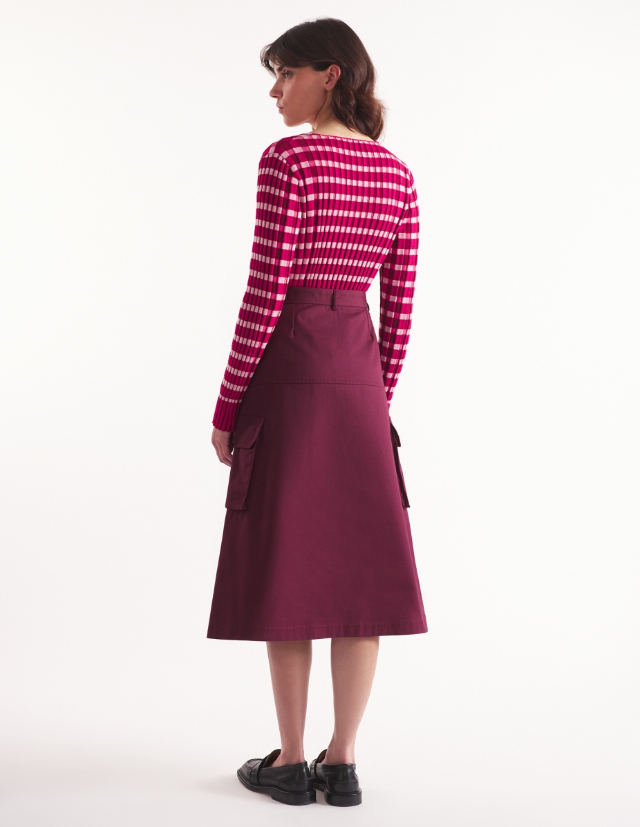 CHECKED RIBBED JUMPER - 5