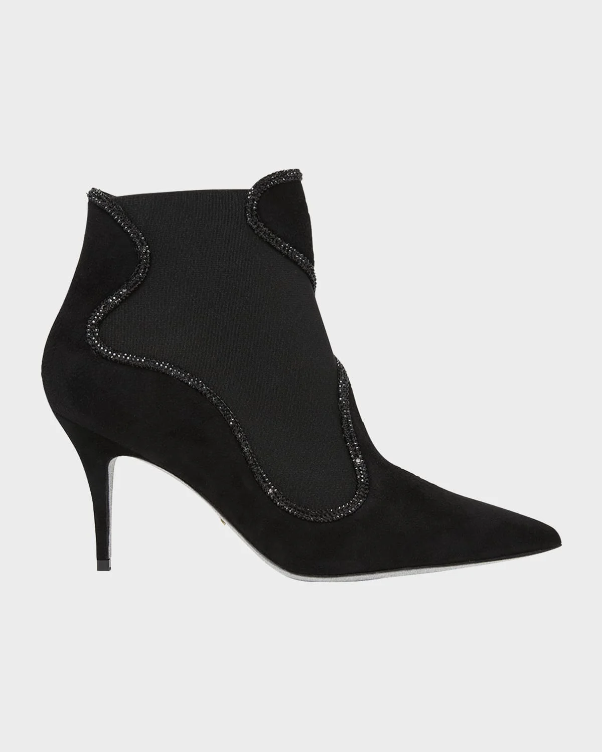 80mm Embellished Suede Booties - 1