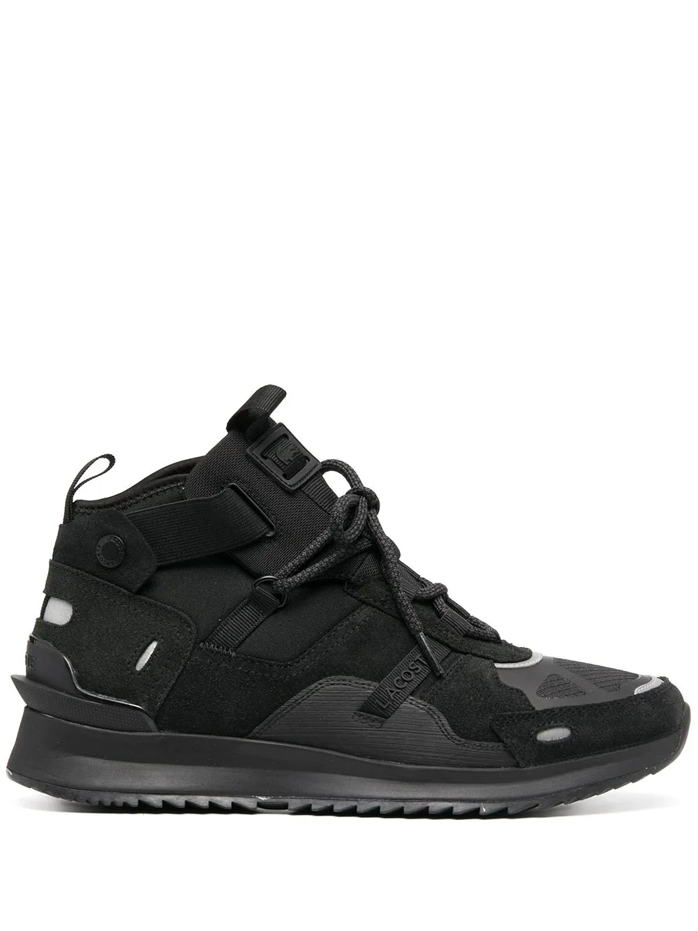 multi-panel mid-top sneakers - 1