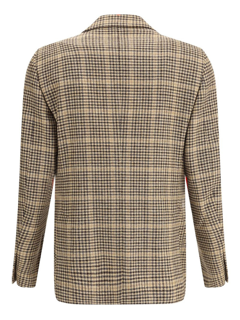 LARDINI checked two-button blazer outlook