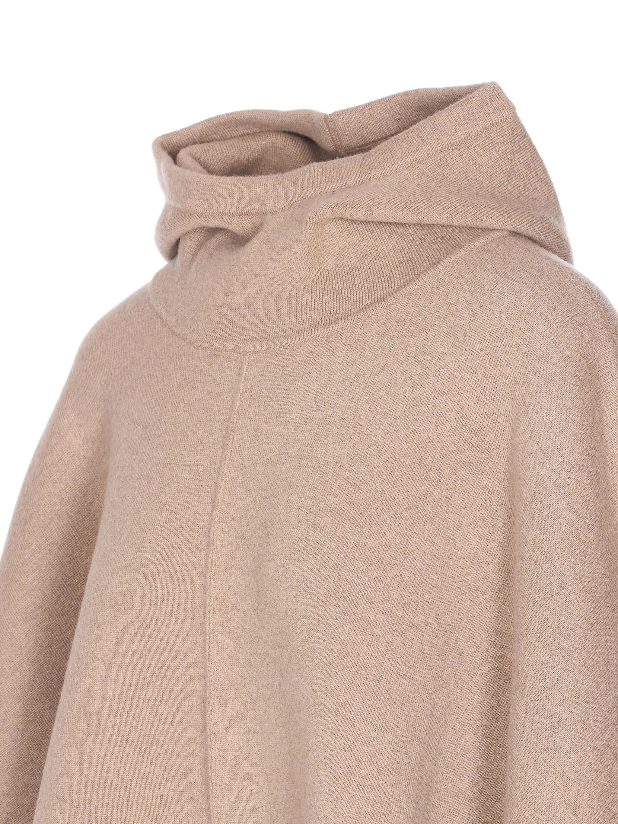 hooded cashmere cape - 4