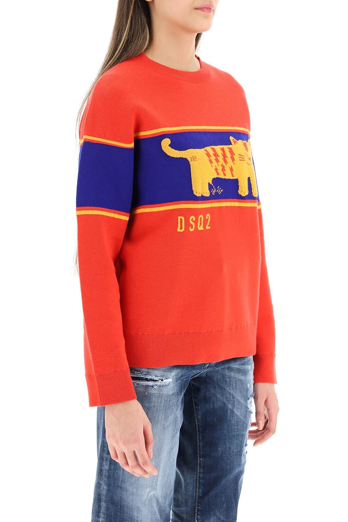 D2 TIGER COTTON SWEATER - 3