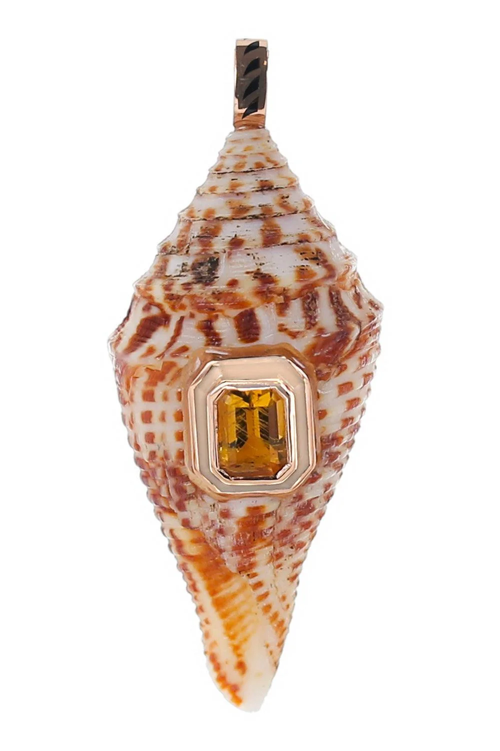 Scapolite Conus Shell Pendant - 1