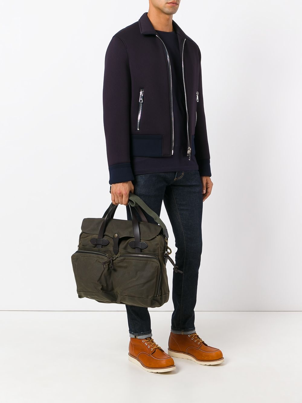 patch pocket laptop bag - 2