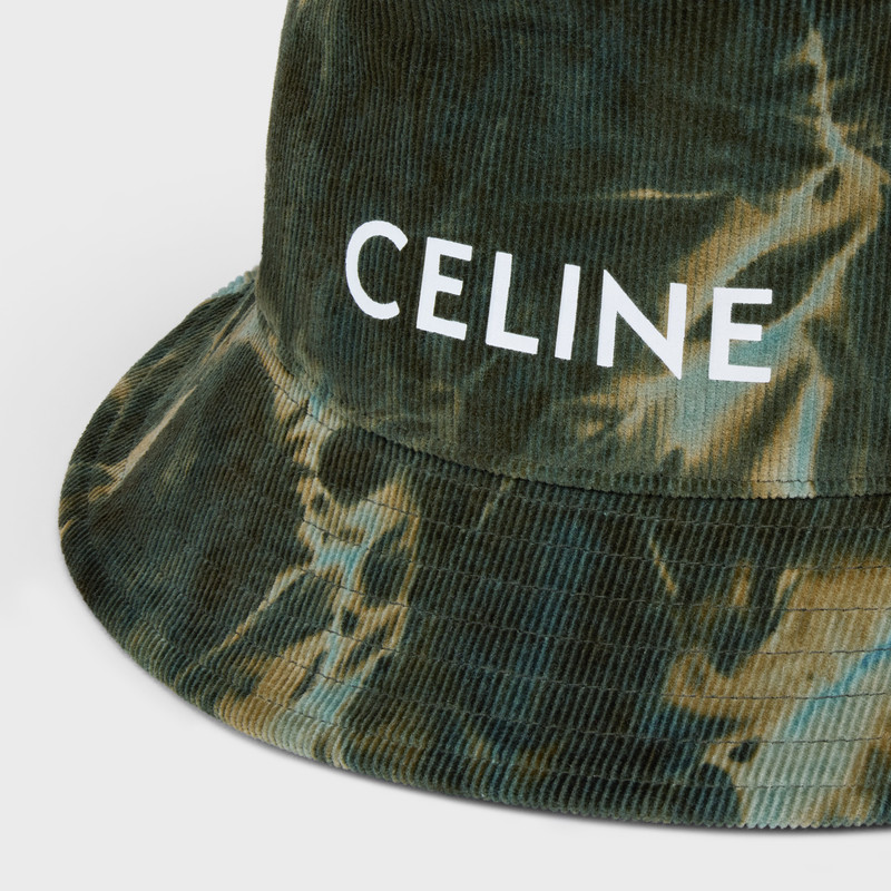 TIE-DYE CELINE BUCKET HAT IN CORDUROY 3