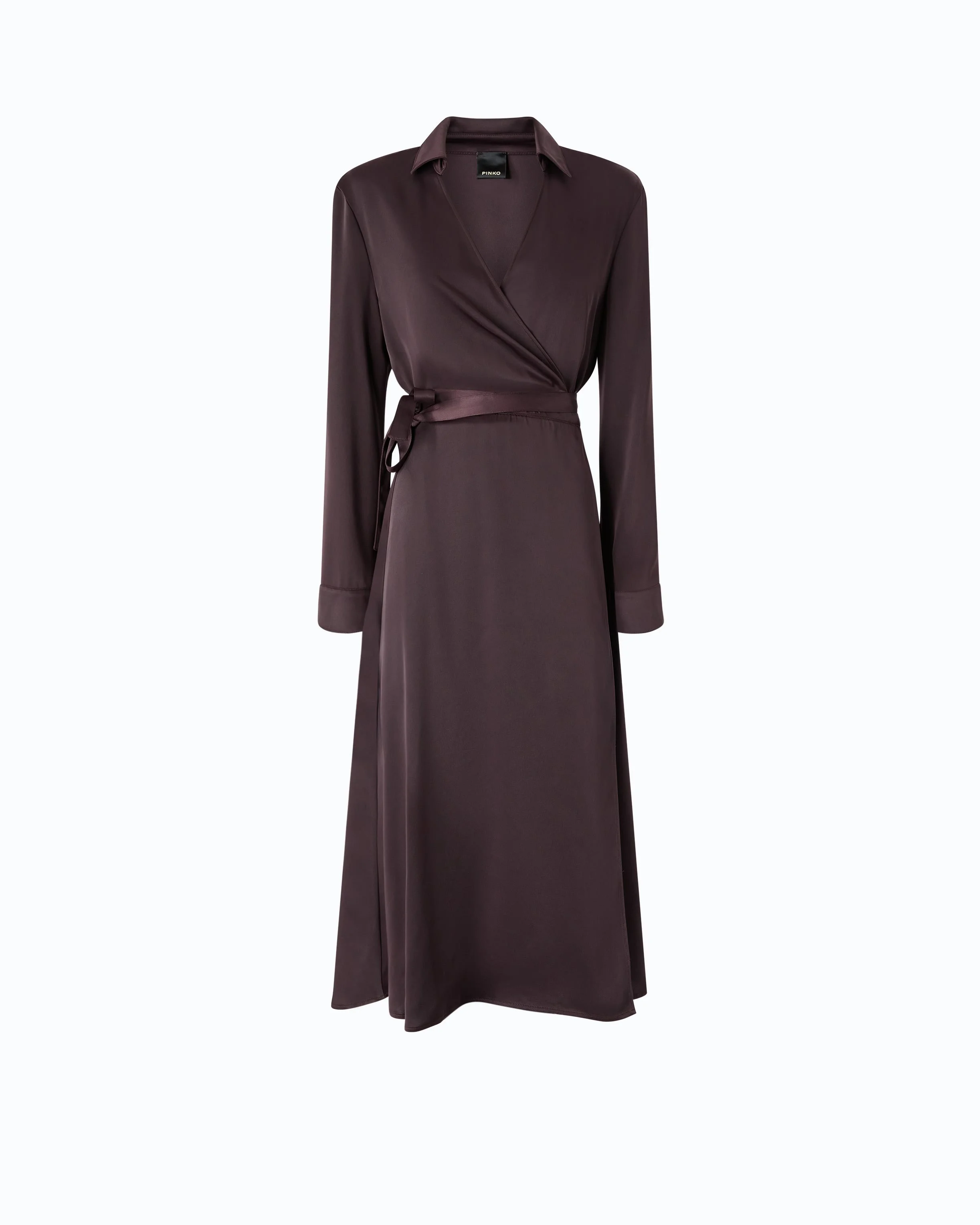 MIDI WRAP DRESS WITH BELT - 1