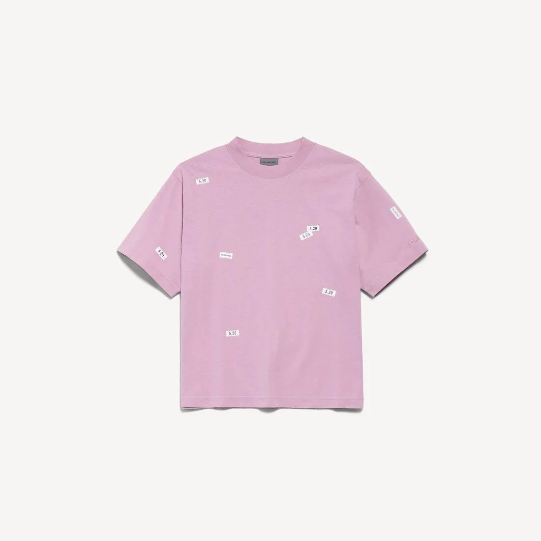 Women's 520 Stickers Medium Fit T-shirt in Old Pink/white - 1