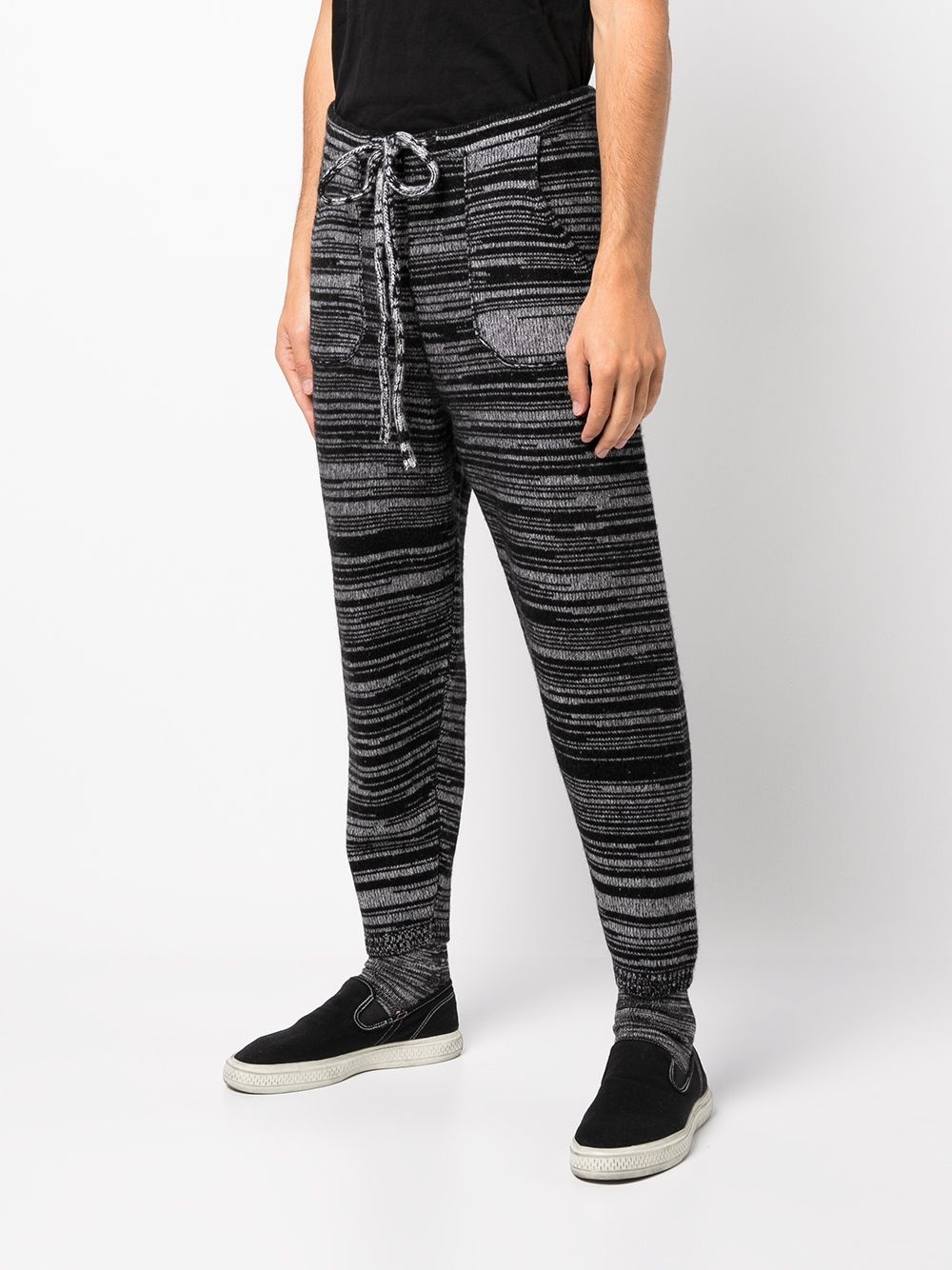 stripe heavy joggers - 4