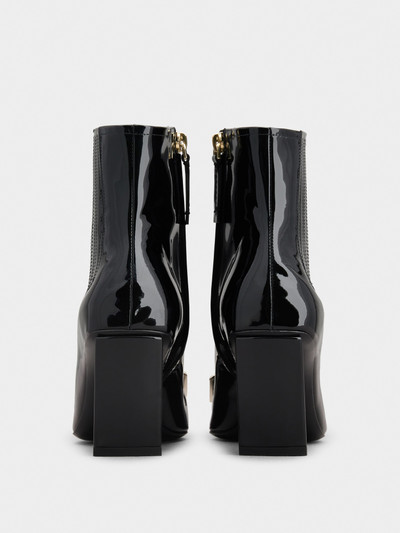 Roger Vivier Belle Vivier Metal Buckle Chelsea Ankle Boots in Patent Leather outlook