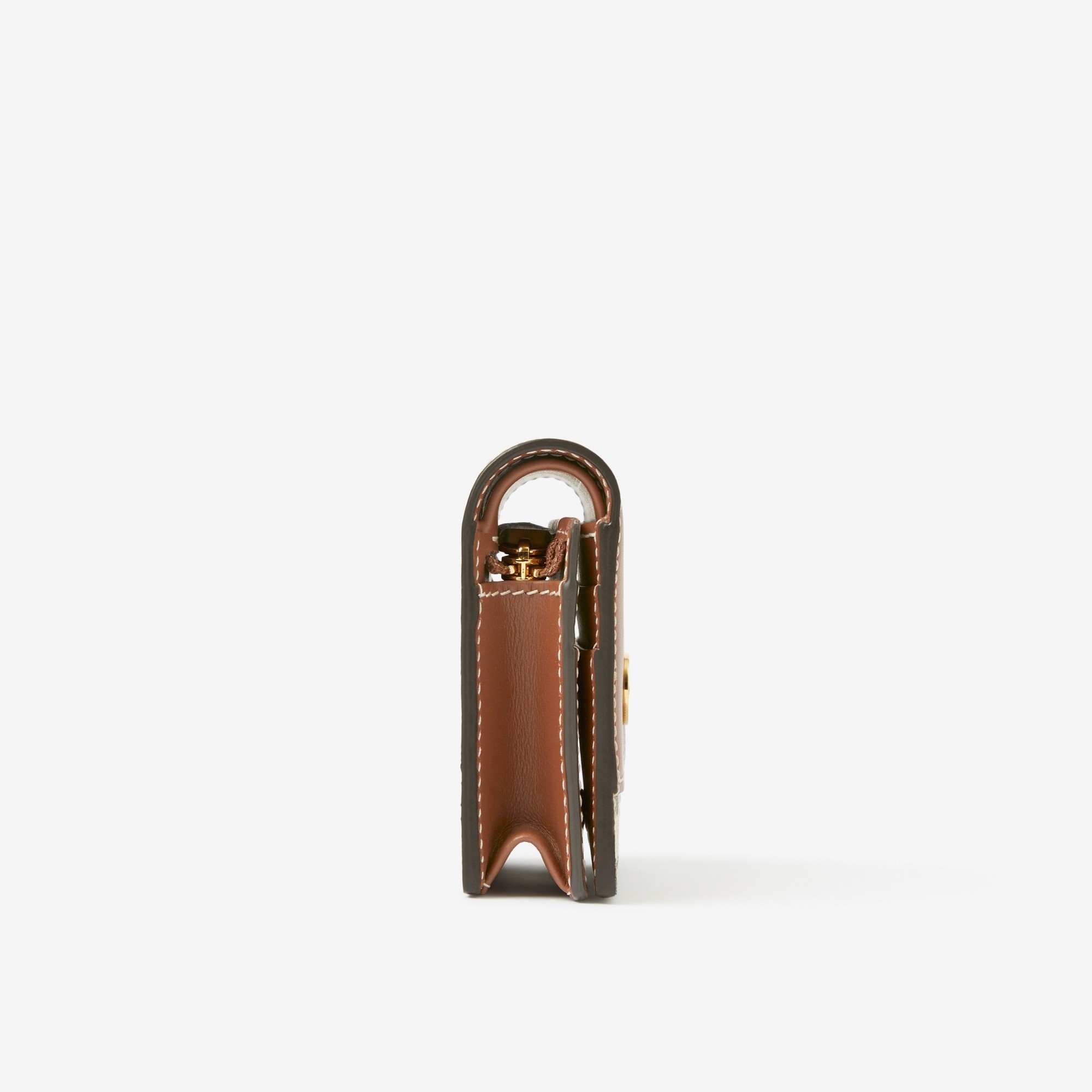 Vintage Check and Leather Small Folding Wallet - 2