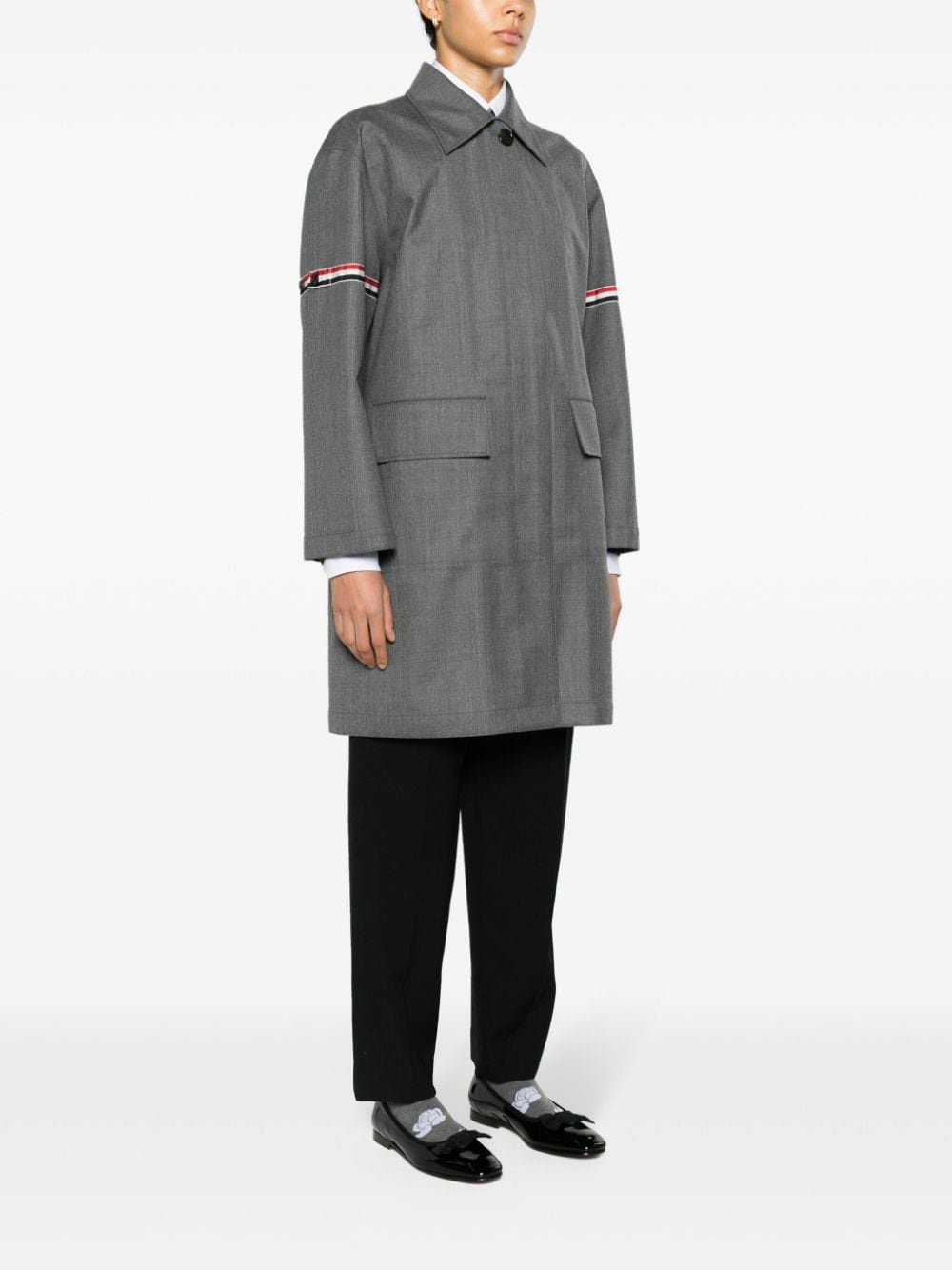 RWB-stripe twill coat - 3