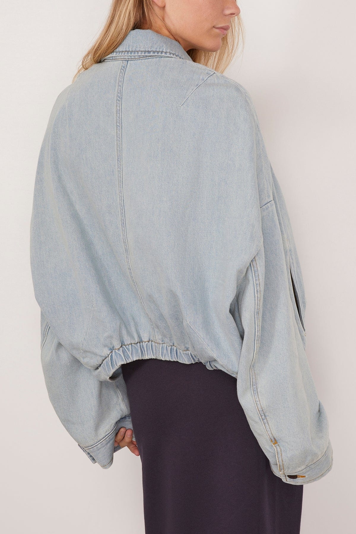 Dries Van Noten Vesto Denim Jacket in Ice Blue