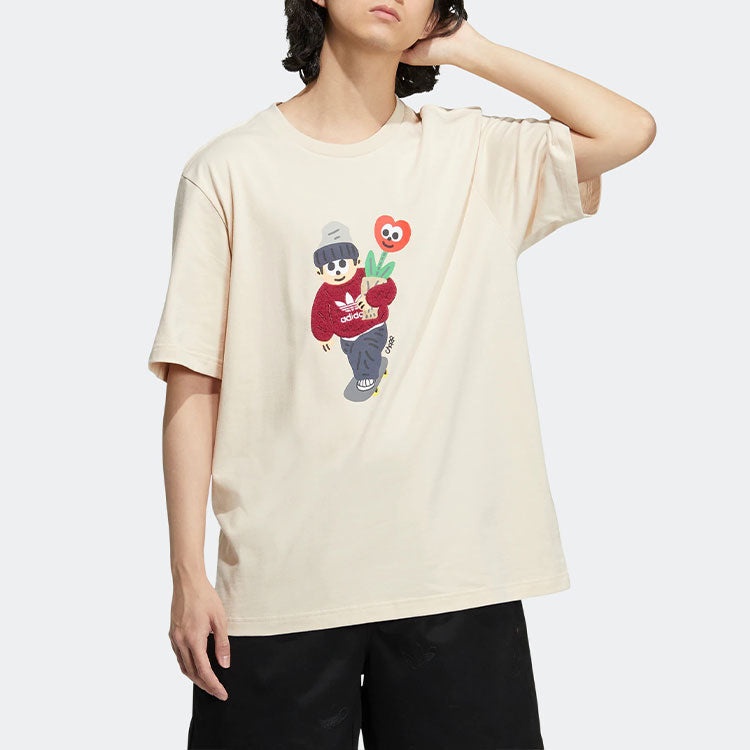 adidas Originals x Charr Morita Crossover Valentine's Day Tee 'Cream White' HR3474 - 5