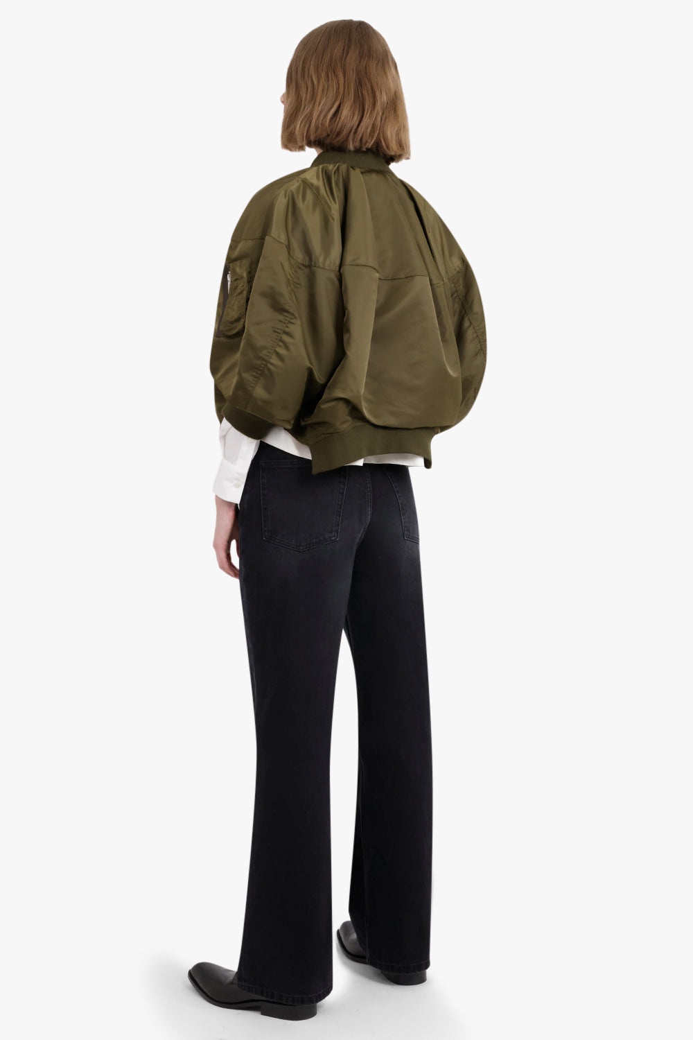 NYLON TWILL BLOUSON | OLIVE - 4