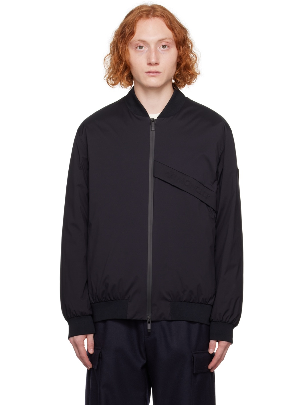 Black Towada Down Bomber Jacket - 1