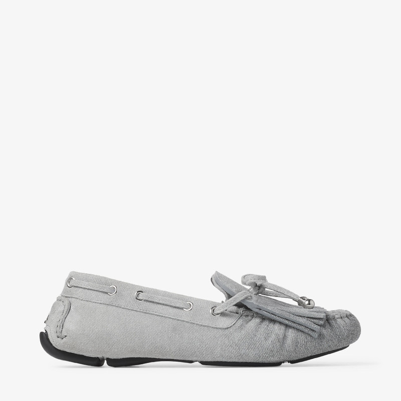 Manon F Dove Suede Denim Loafers 1