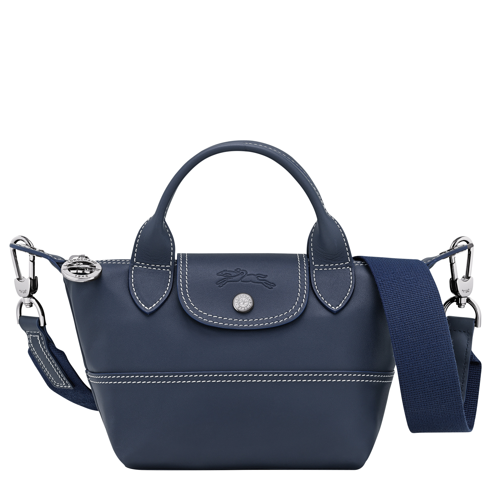 Le Pliage Xtra XS Handbag Navy - Leather - 1