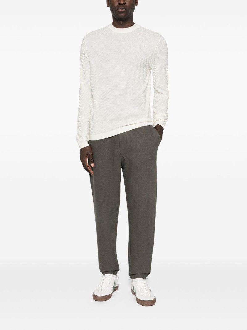 EMPORIO ARMANI crewneck textured sweater outlook