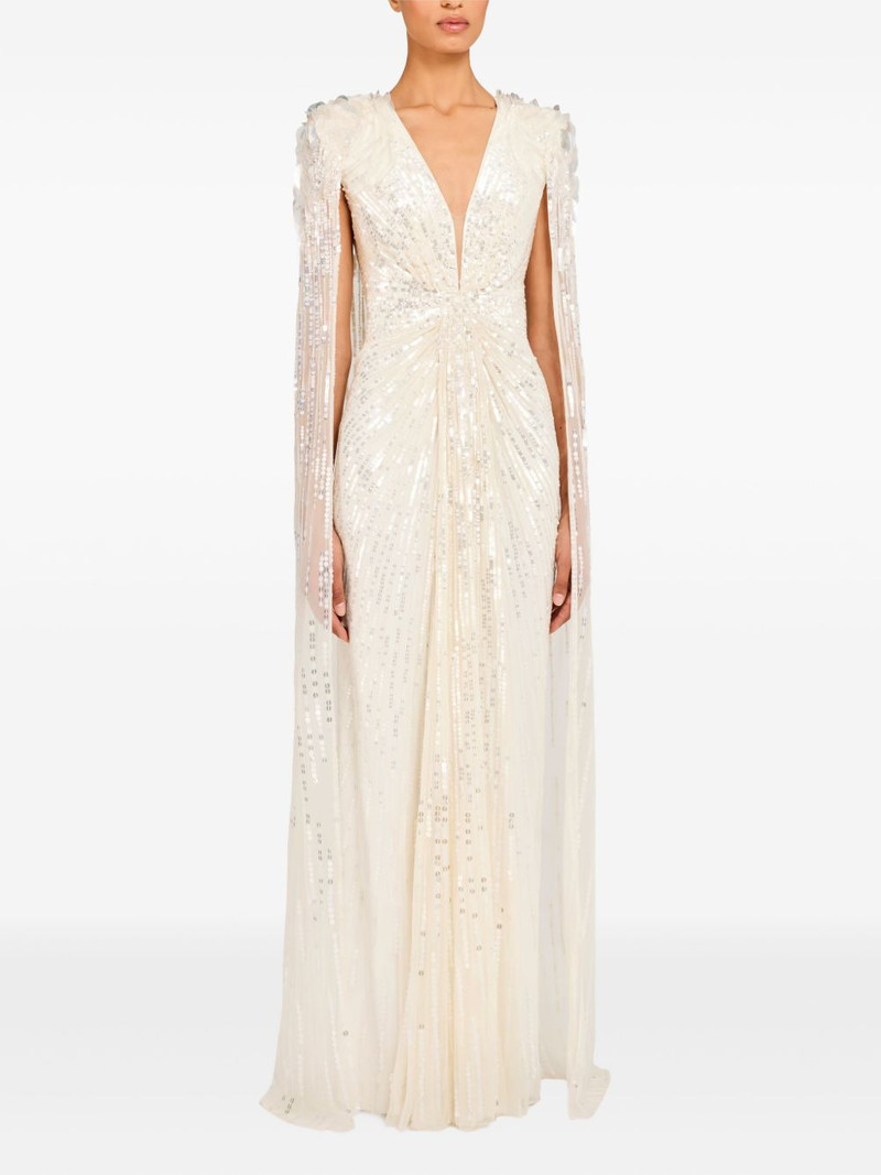 JENNY PACKHAM Goldfinger sequin-embellished maxi dress outlook