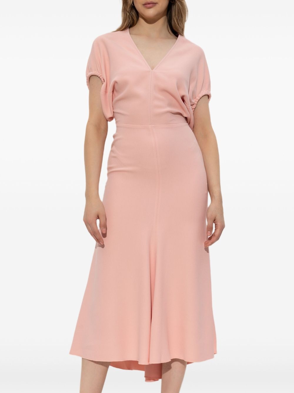 puff-sleeved midi dress - 3