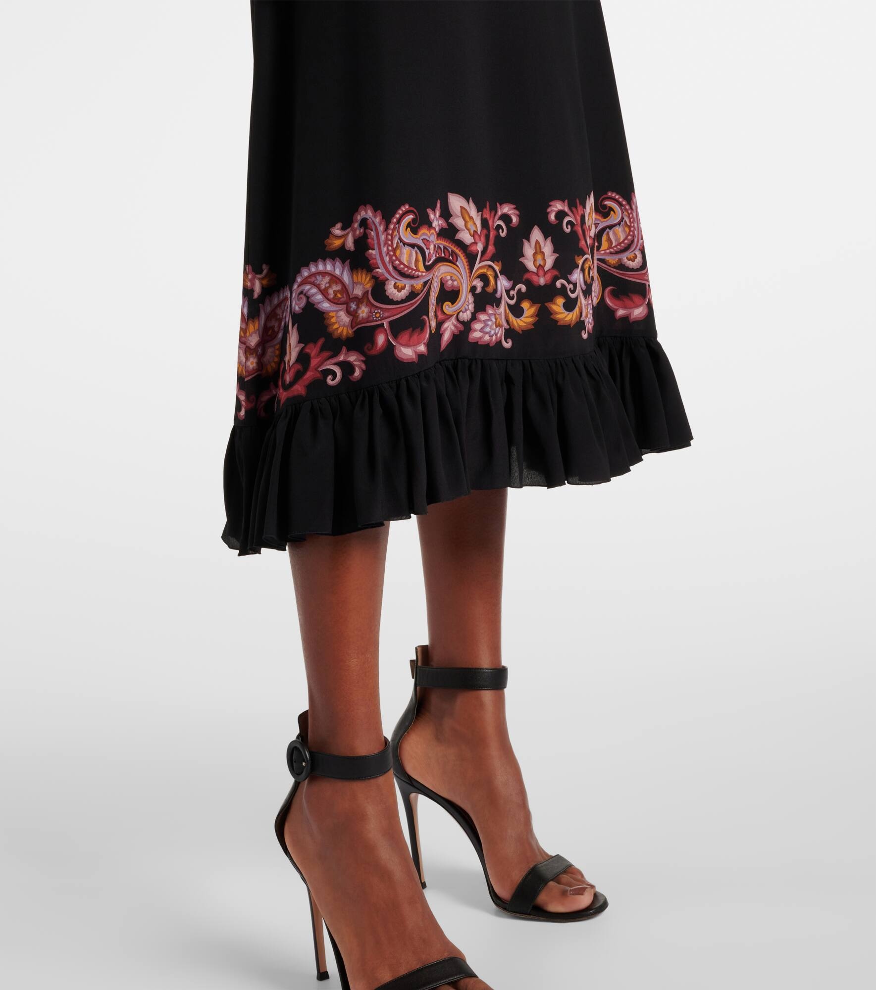 Paisley silk midi dress - 5