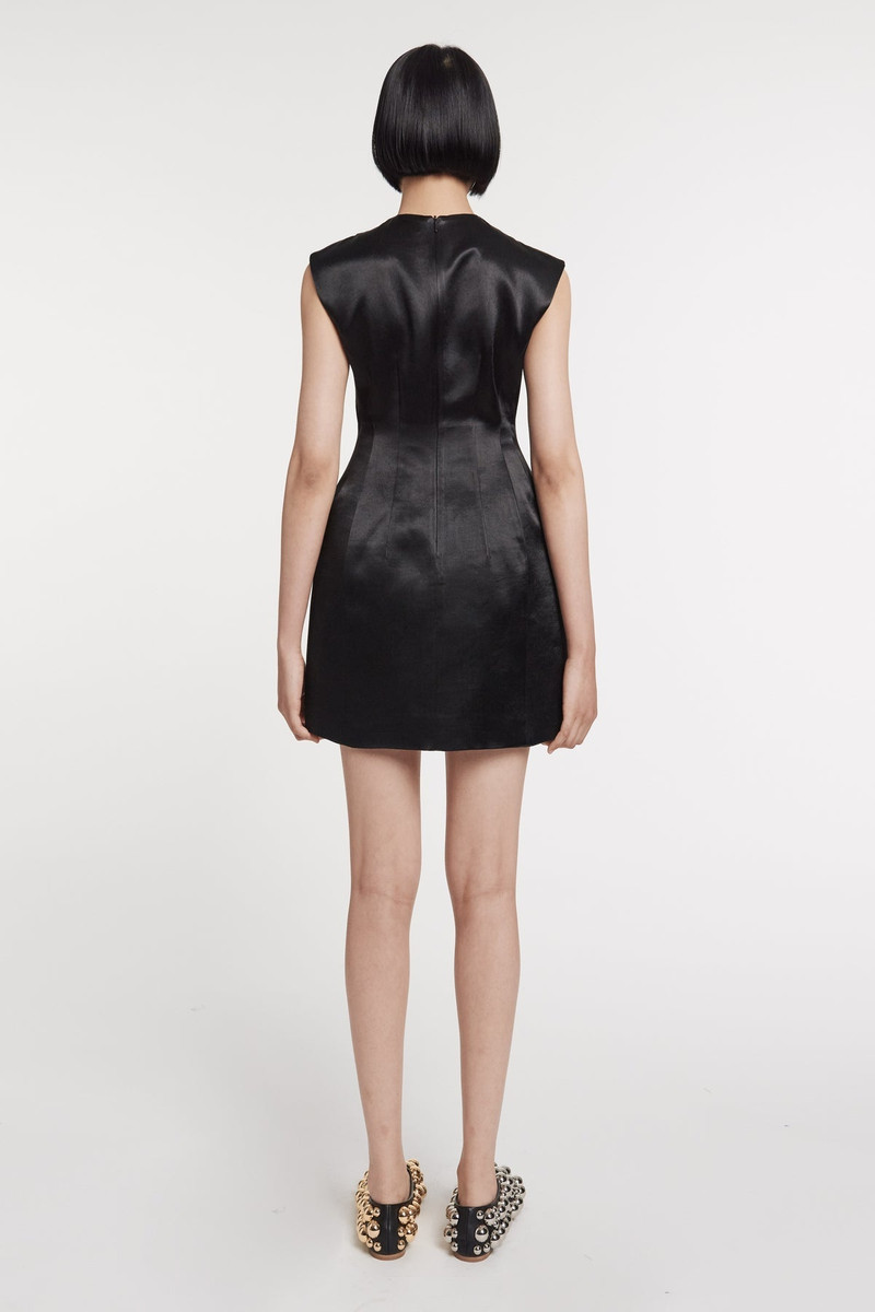 MINI DRESS WITH LIP APPLIQUÉ BLACK 3