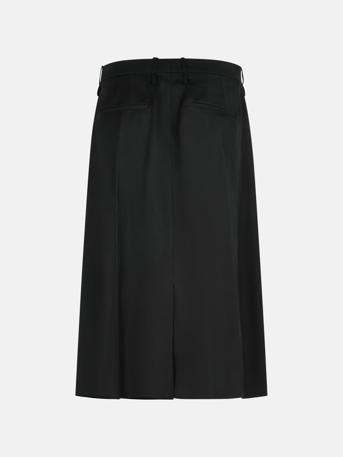 BLACK WOOL SKIRT - 3