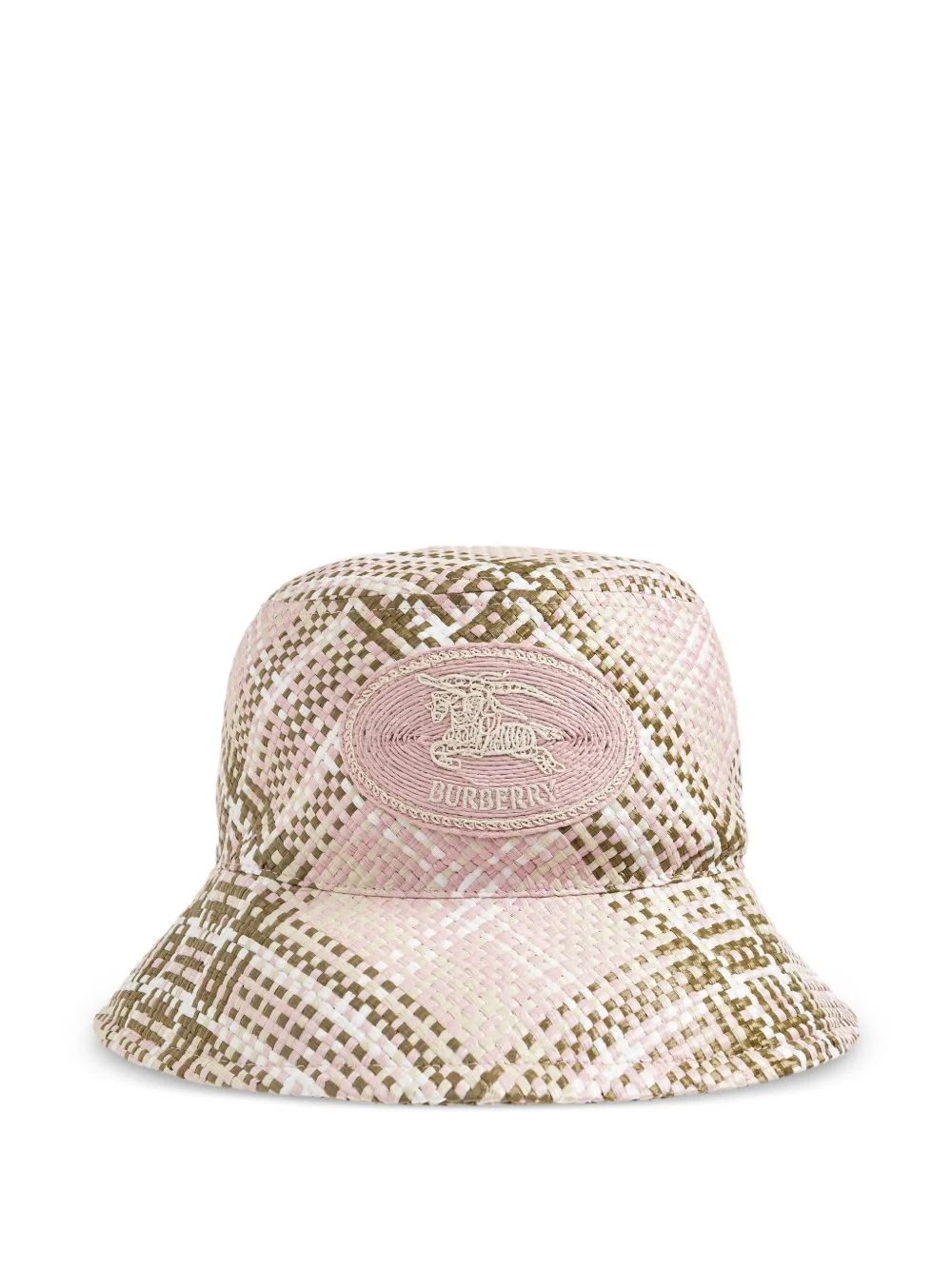logo-patch checked bucket hat - 1