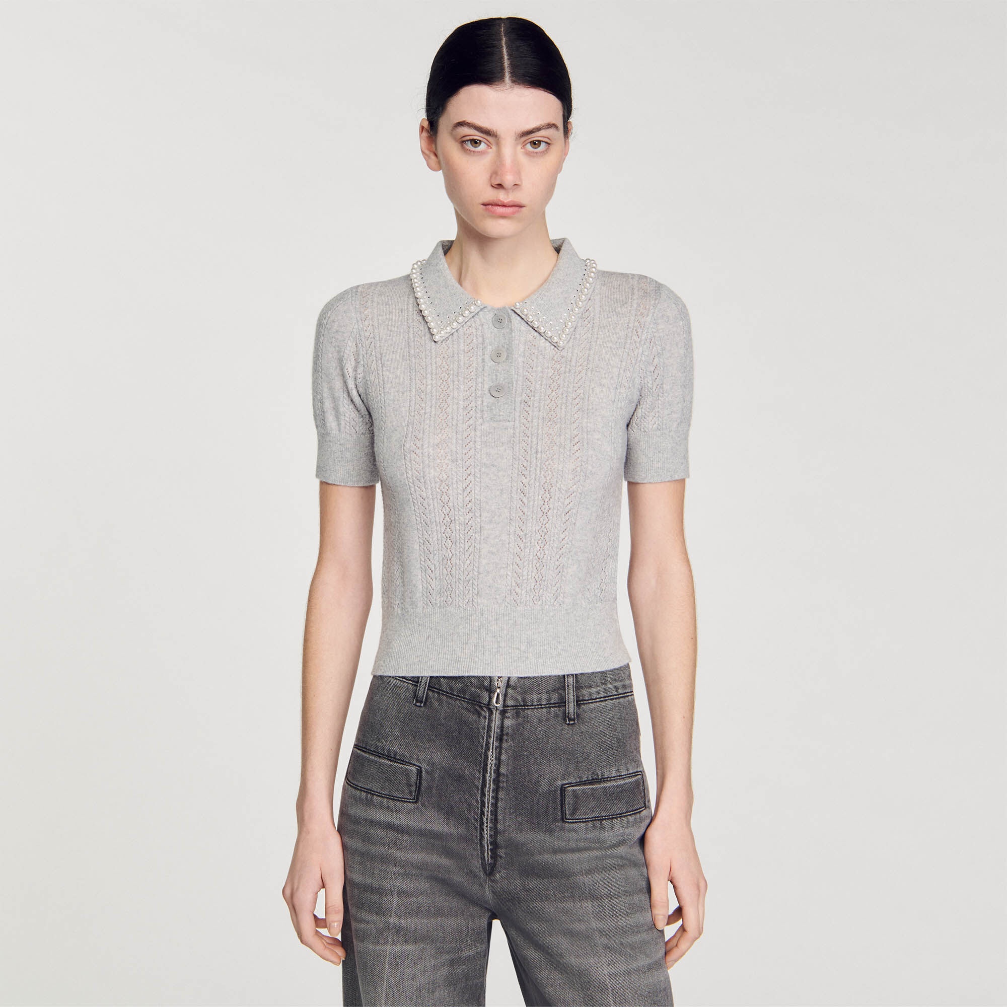 CROPPED POLO-NECK JUMPER - 5
