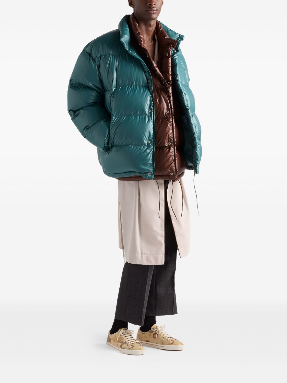 triangle-logo padded jacket - 2