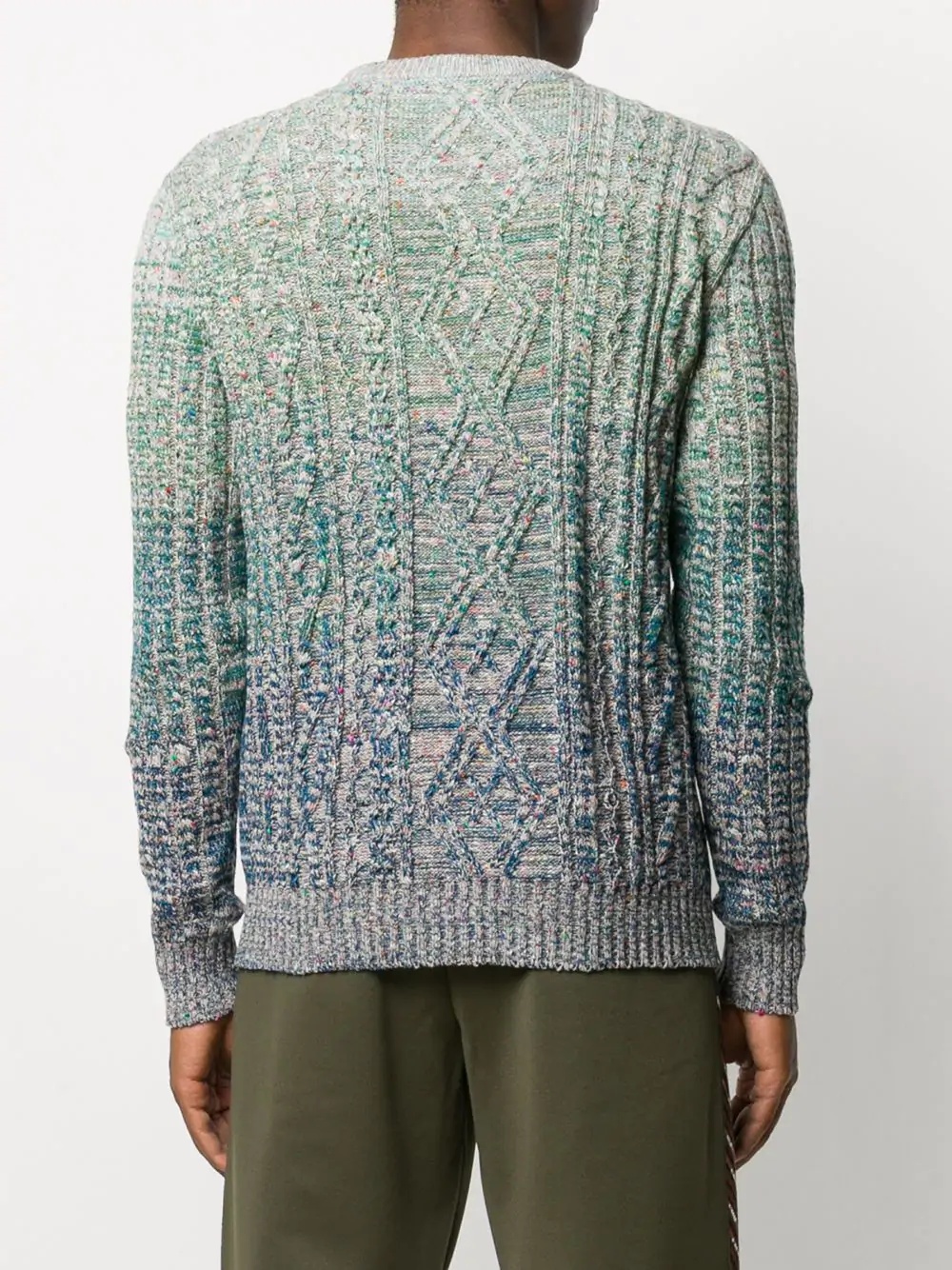 gradient cable knit jumper - 4