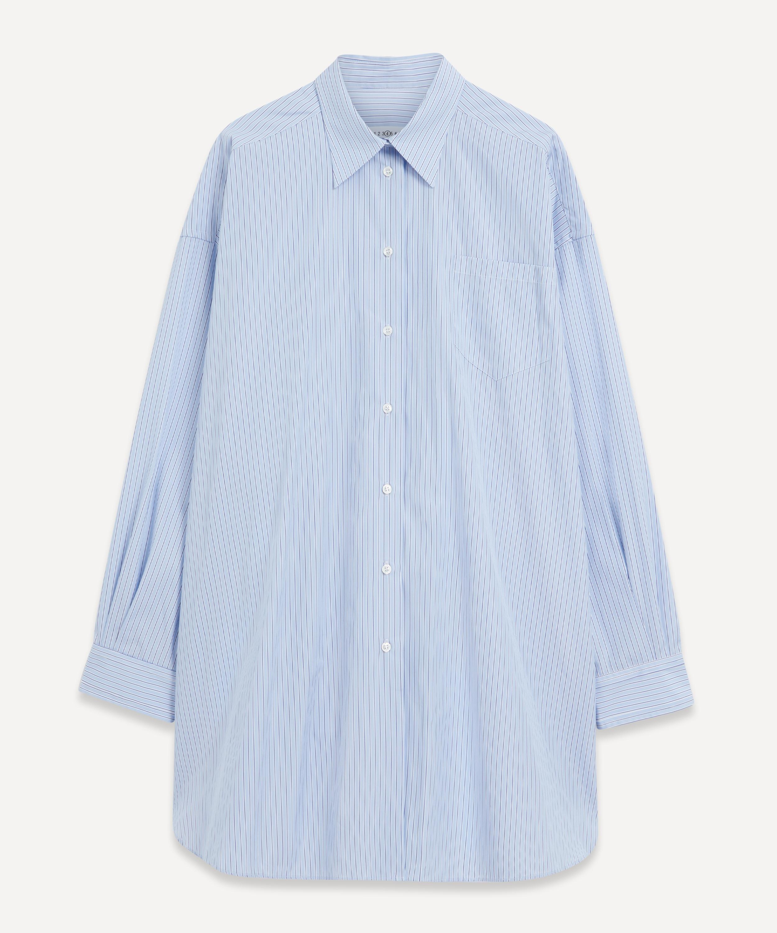 Cotton Poplin Pinstripe Shirtdress - 1