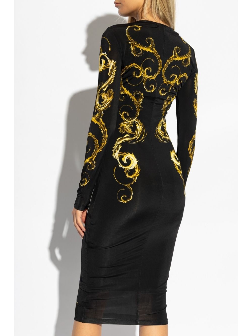 Watercolour Couture-print midi dress - 3