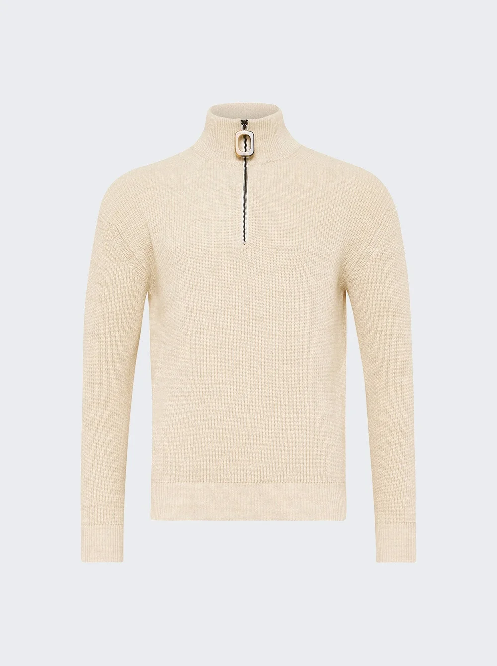 Half Zip Jumper Ivory - 1
