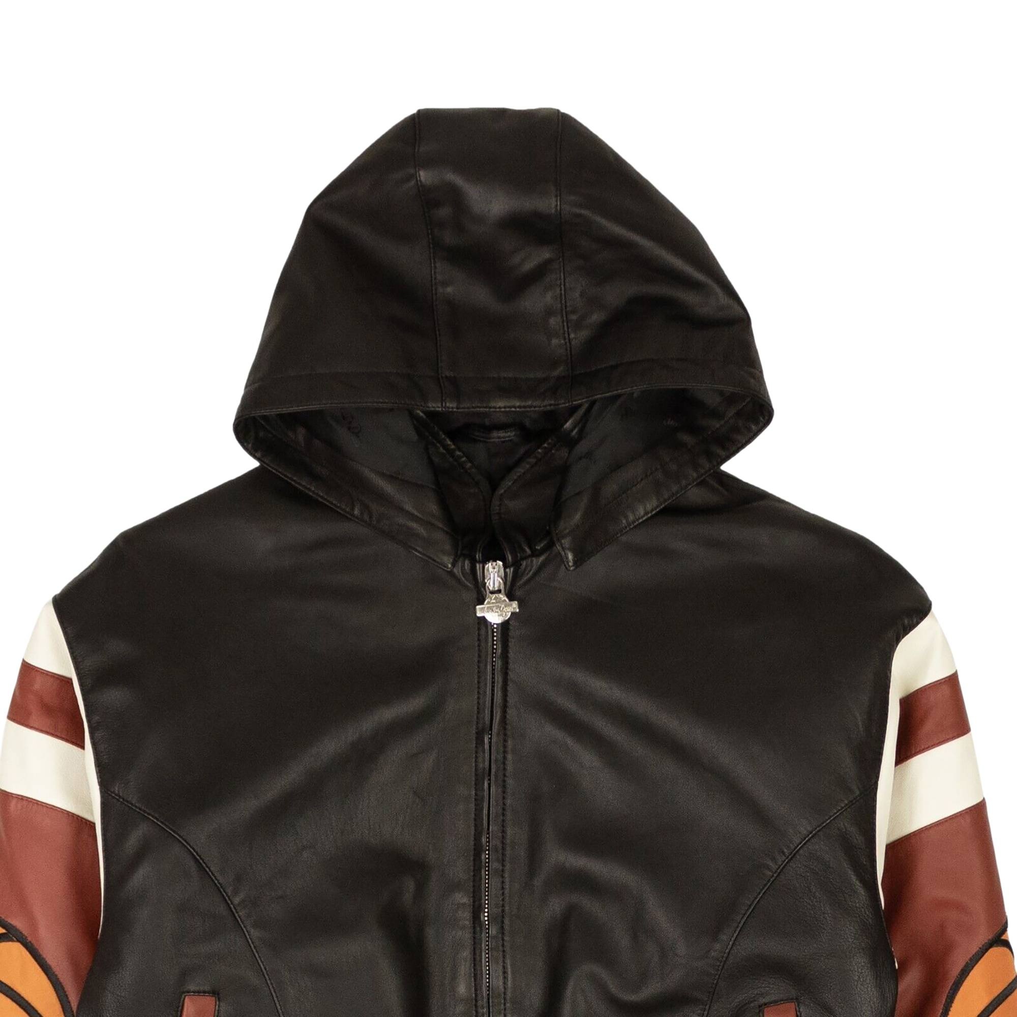 Just Don New York Basketball Leather Jacket 'Black' - 3