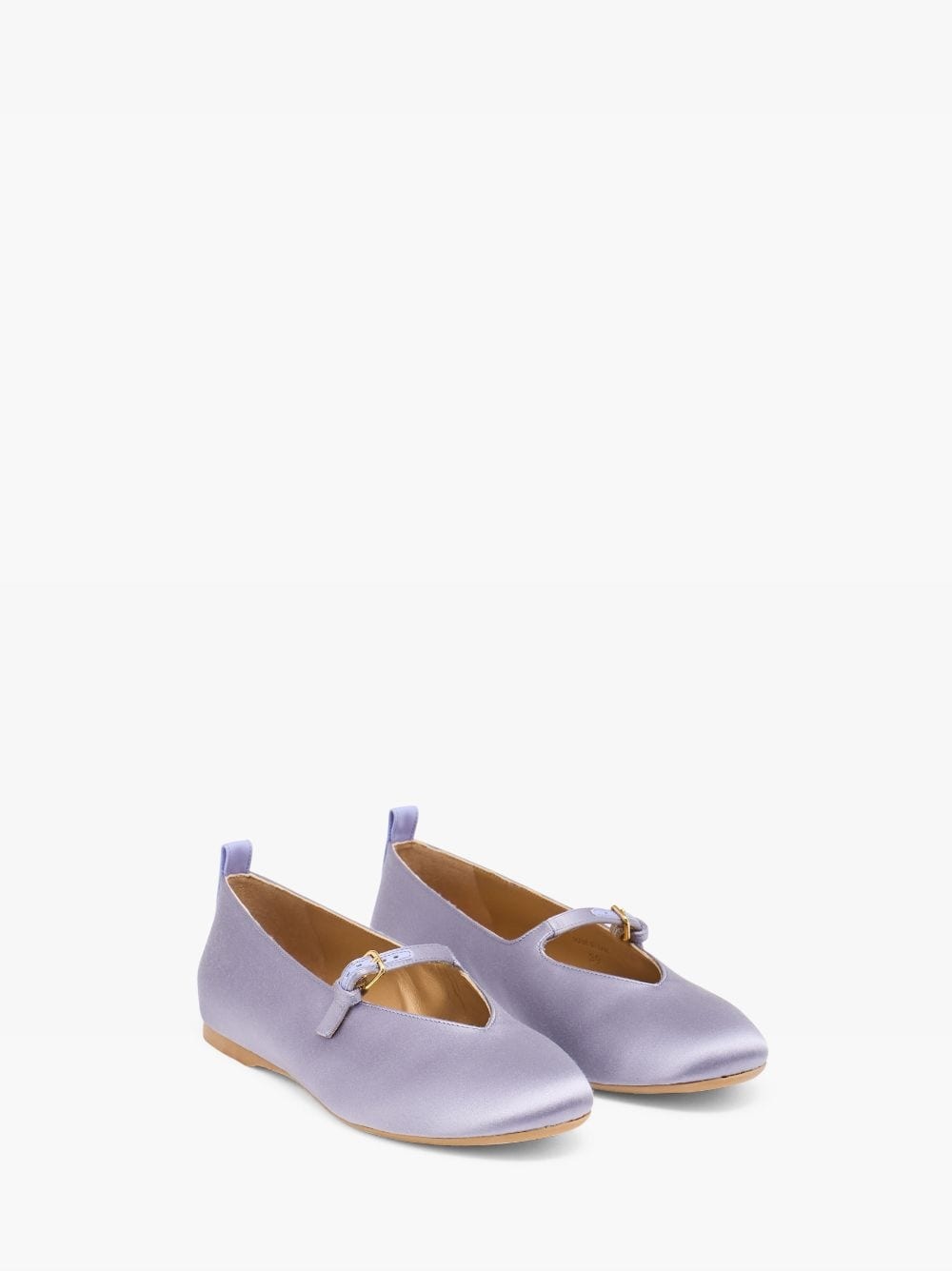 SATIN BALLERINAS WITH STRAP - 2