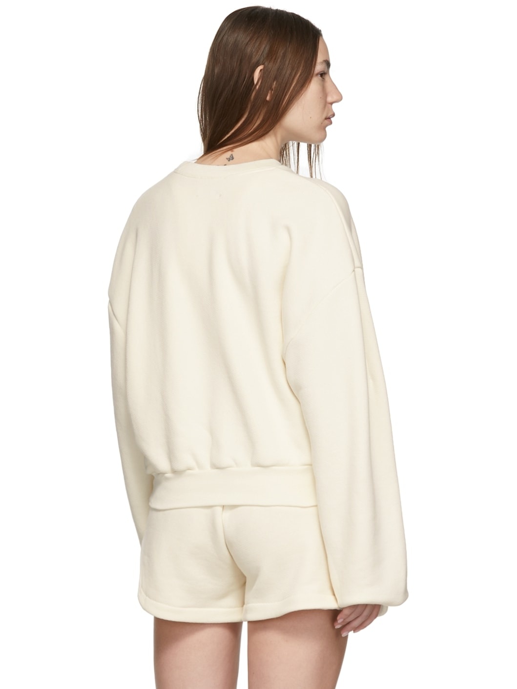 Off-White Crew Over Cropped Sweatshirt - 3