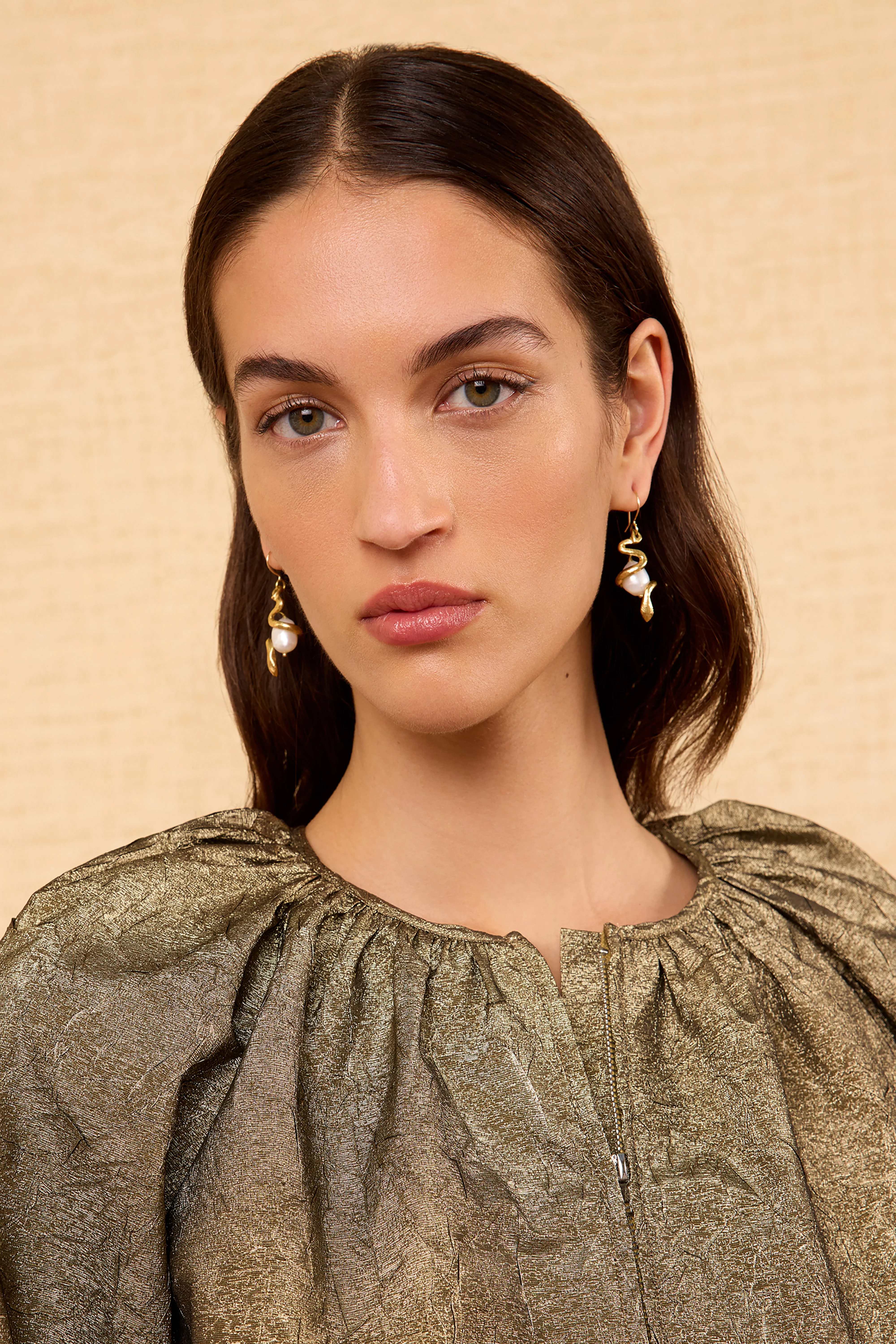 Pearl Snake Earring - 1